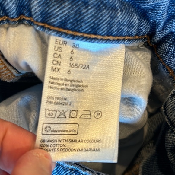 & Denim Jeans Loose Mom Ultra High Waist Ankle Length Womens 6 - Picture 9 of 10